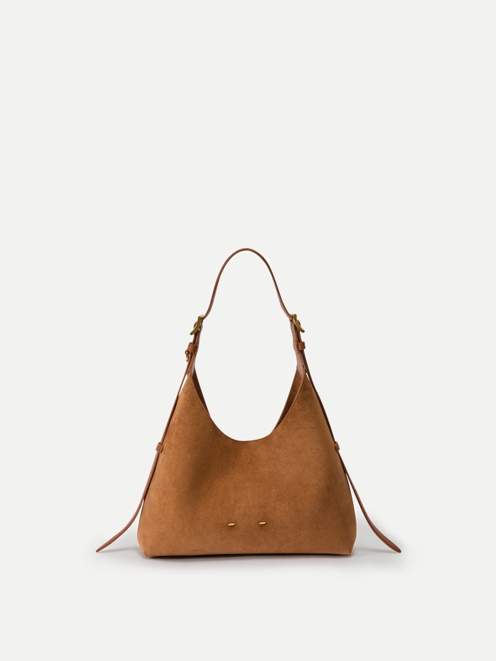 Fabrique Duomo Small Hobo Bag in Saddle Brown Suede Leather